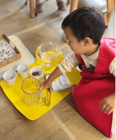 Practical life: careful pouring